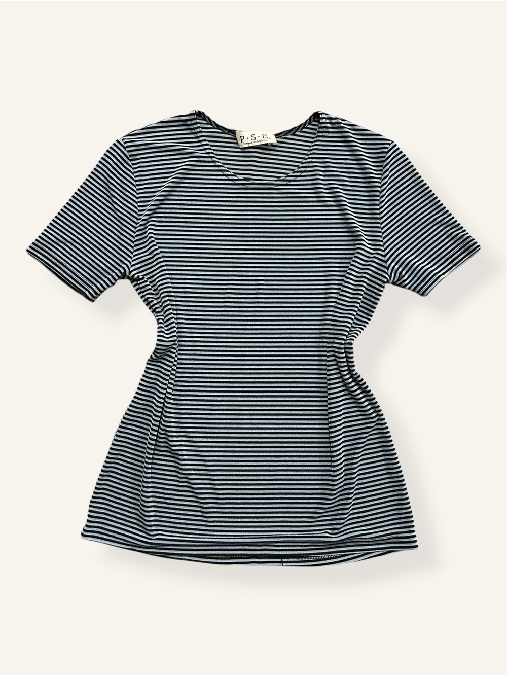 vintage striped stretchy shirt